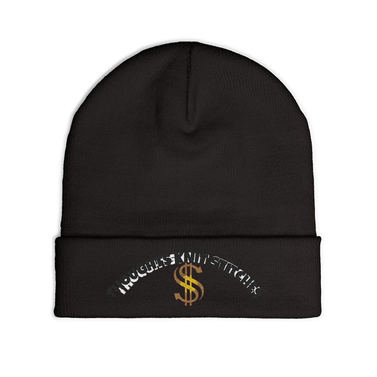 Embroidered Knit Beanie - Stylish Winter Accessory, Gift for Him/Her, Cozy Hat for Cold Weather, Unique Statement Beanie, Casual Fashion
