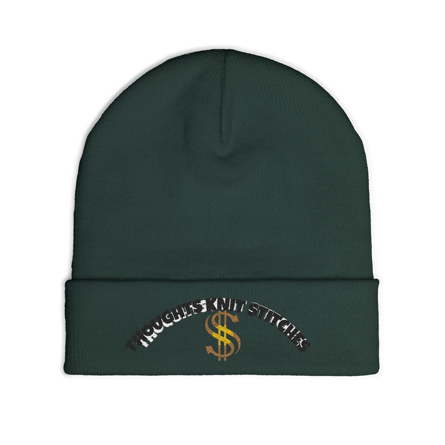 Embroidered Knit Beanie - Stylish Winter Accessory, Gift for Him/Her, Cozy Hat for Cold Weather, Unique Statement Beanie, Casual Fashion