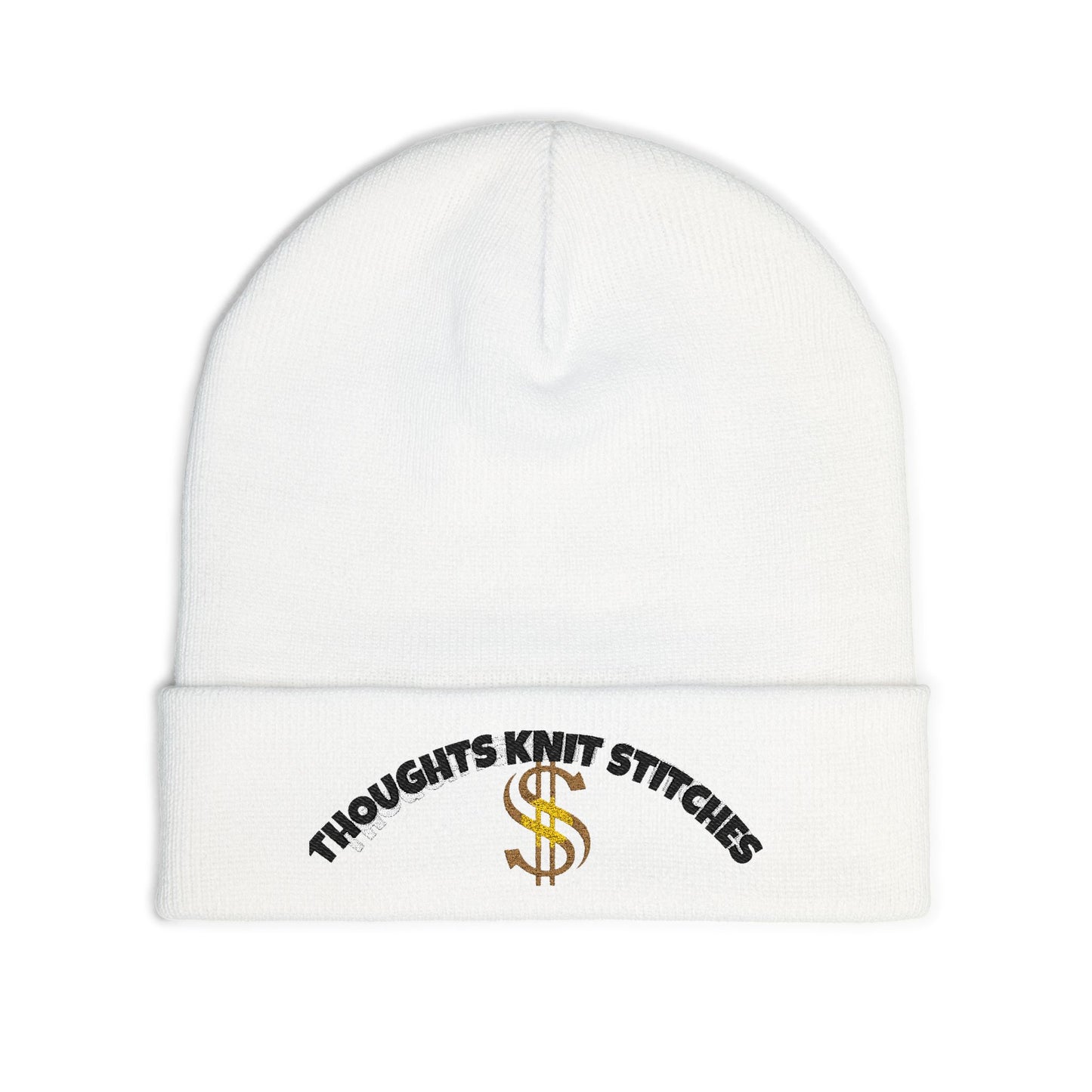 Embroidered Knit Beanie - Stylish Winter Accessory, Gift for Him/Her, Cozy Hat for Cold Weather, Unique Statement Beanie, Casual Fashion