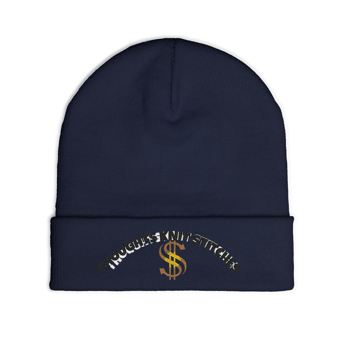 Embroidered Knit Beanie - Stylish Winter Accessory, Gift for Him/Her, Cozy Hat for Cold Weather, Unique Statement Beanie, Casual Fashion