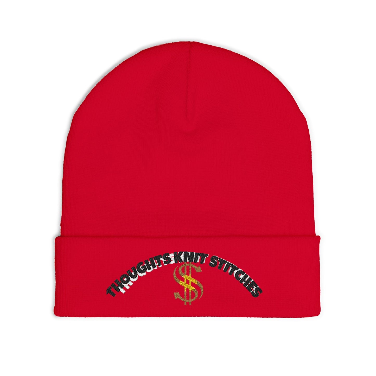 Embroidered Knit Beanie - Stylish Winter Accessory, Gift for Him/Her, Cozy Hat for Cold Weather, Unique Statement Beanie, Casual Fashion