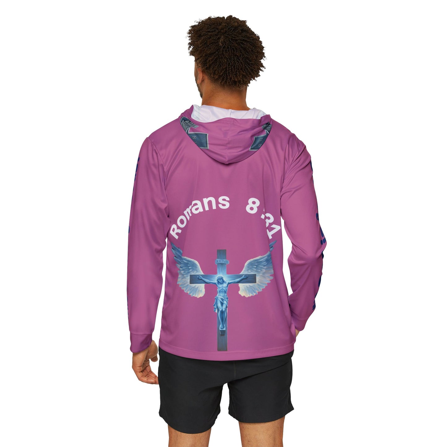 Religious Hoodie, Christian Sweatshirt, Bible Verse Jacket, Roman 3:81 Apparel, Inspirational Men's Outerwear