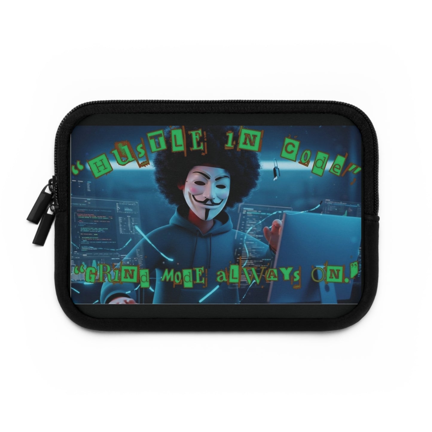 Hustle in Code Laptop Sleeve, Tech Accessories, Gift for Programmers, Cybersecurity Laptop Case, Stylish Computer Sleeve