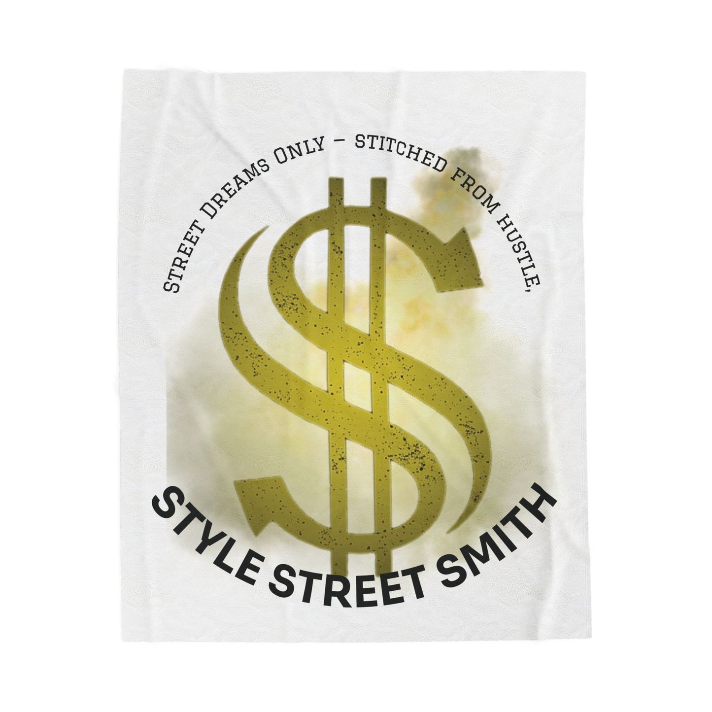 Plush Blanket Street Dreams Only Hustle Stitched