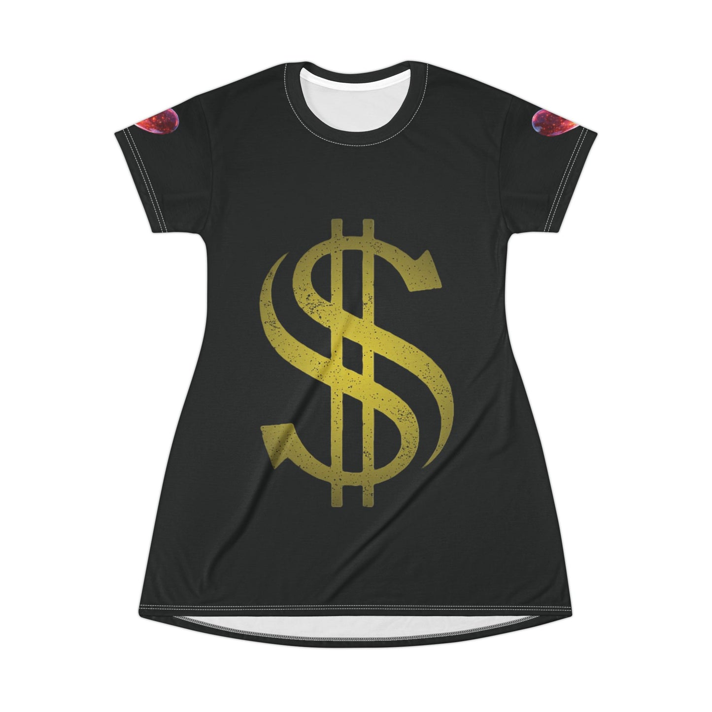 T-Shirt Dress with Urban Luxury Background Design&quot; // A title for the product listing