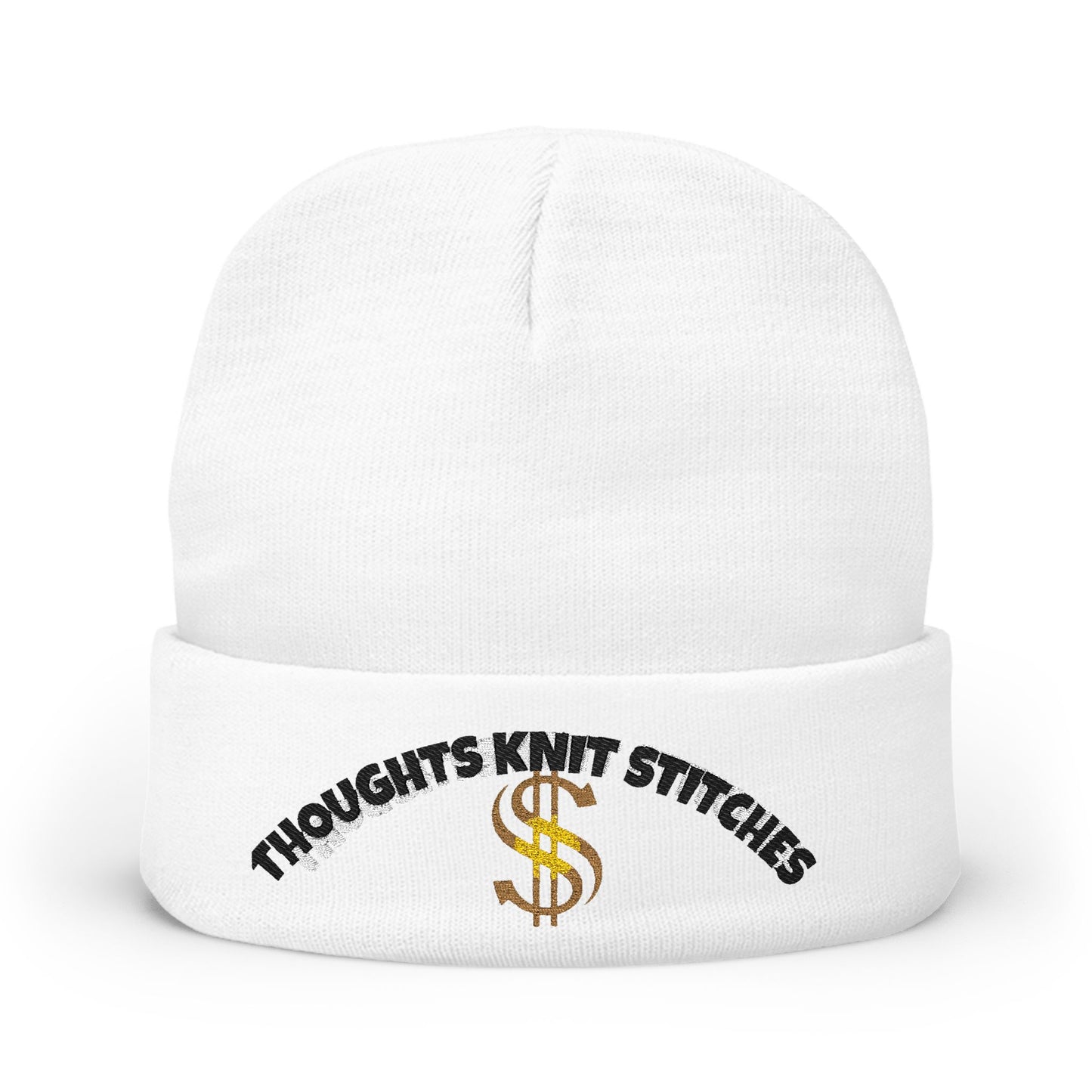 Embroidered Knit Beanie - Stylish Winter Accessory, Gift for Him/Her, Cozy Hat for Cold Weather, Unique Statement Beanie, Casual Fashion