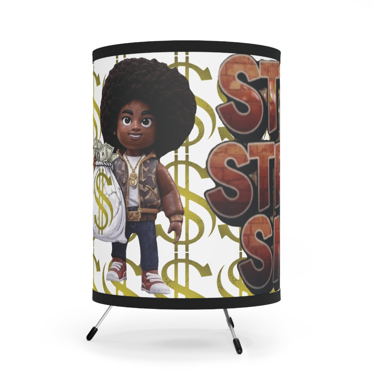 Stylish Dollar Sign Tripod Lamp, Modern Lighting Decor, Unique Gift for Home, Office, or Graduation