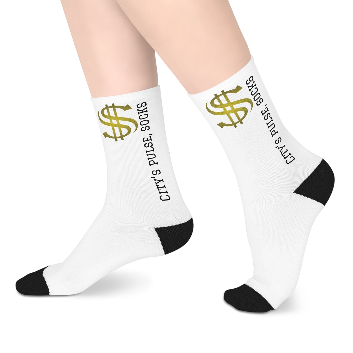 City Pulse Mid-length Socks, Trendy Socks, Fun Casual Wear, Unique Gift, Everyday Comfort, Fashion Accessories