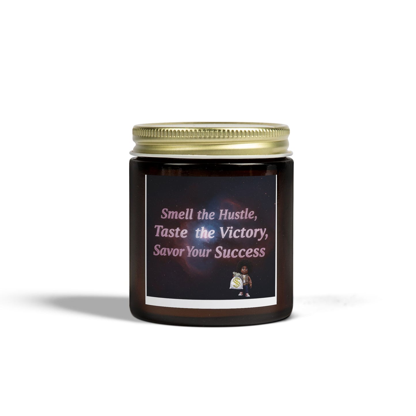 Inspirational Scented Candle - Smell the Hustle, Taste the Victory, Motivational Gift, Home Decor, Relaxation, Self-Care, [...]