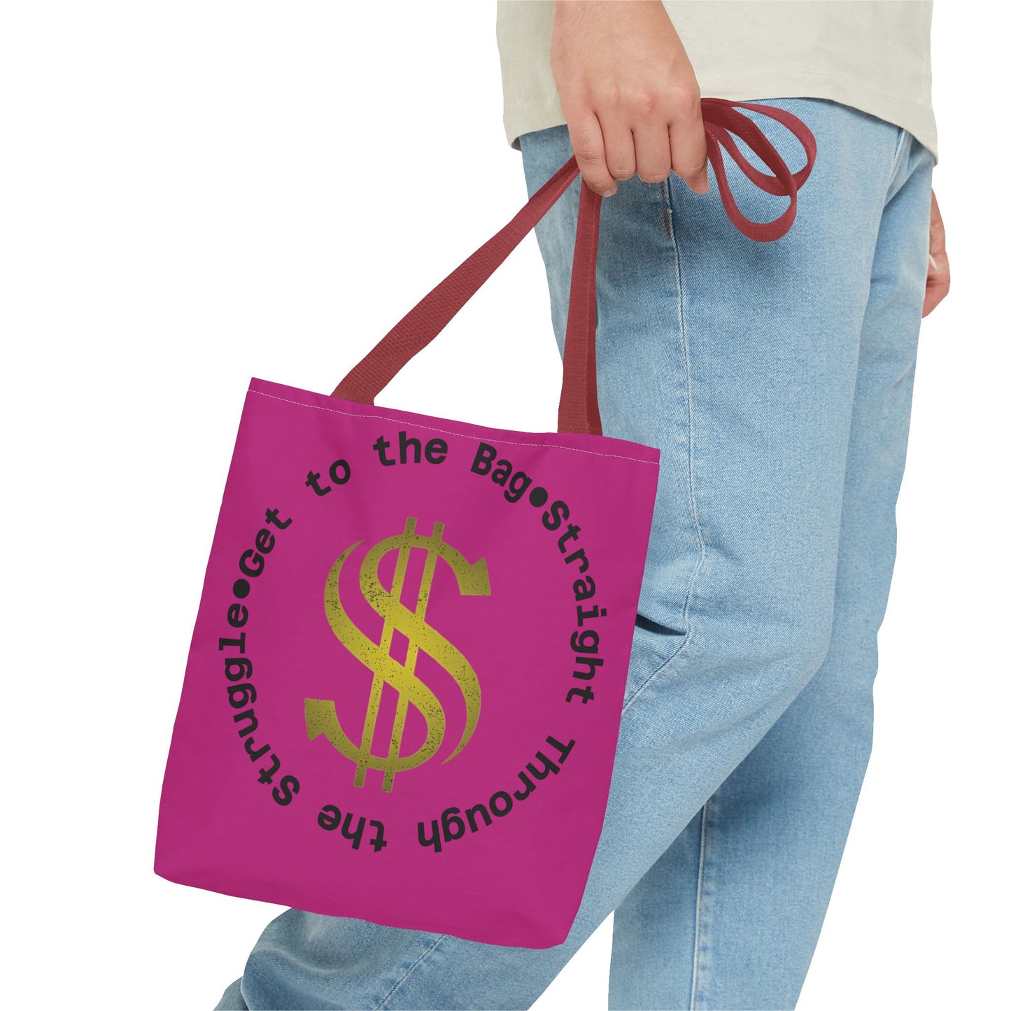 Tote Bag, Road to the Bag: Straight Through the Struggle, Grocery Bag, Shopping Bag, Carryall Tote, Canvas Tote Bag, Reusable Bag