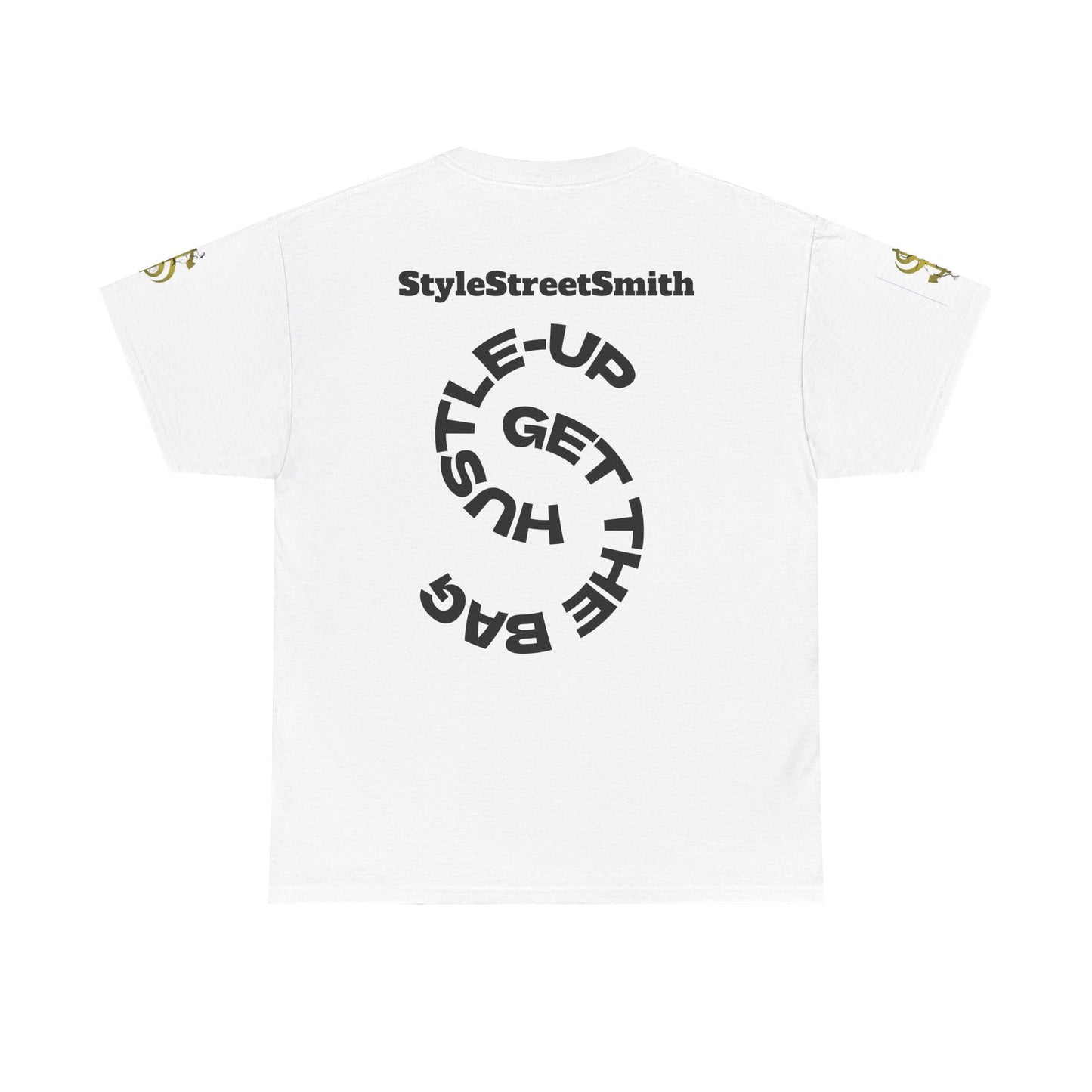 Unisex Heavy Cotton Tee - Hustle Up Get the Bag, Graphic T-Shirt, Motivational Shirt, Entrepreneur Gift, Inspiring Tee, Work Hard Tee
