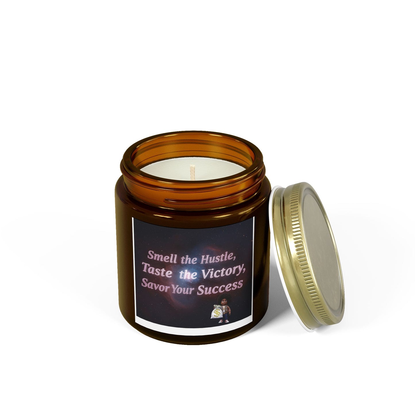 Inspirational Scented Candle - Smell the Hustle, Taste the Victory, Motivational Gift, Home Decor, Relaxation, Self-Care, [...]