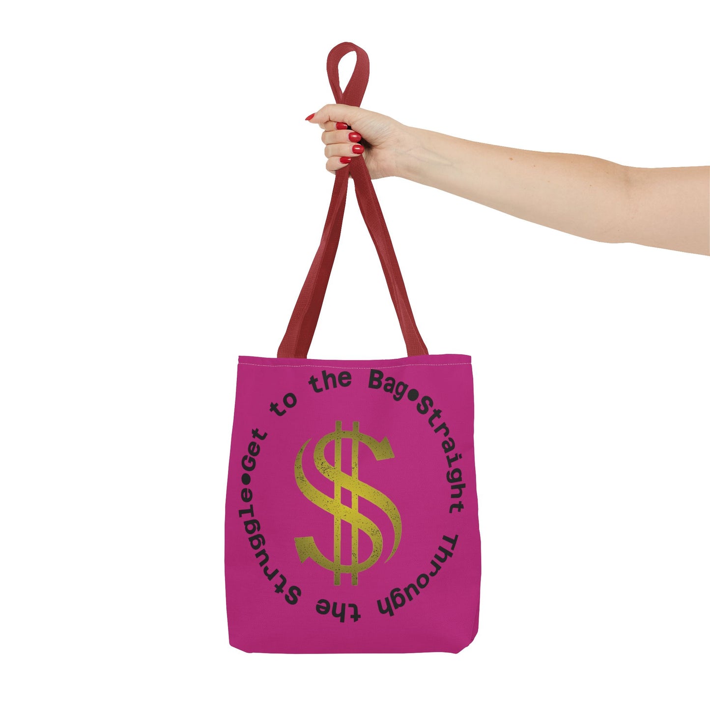 Tote Bag, Road to the Bag: Straight Through the Struggle, Grocery Bag, Shopping Bag, Carryall Tote, Canvas Tote Bag, Reusable Bag