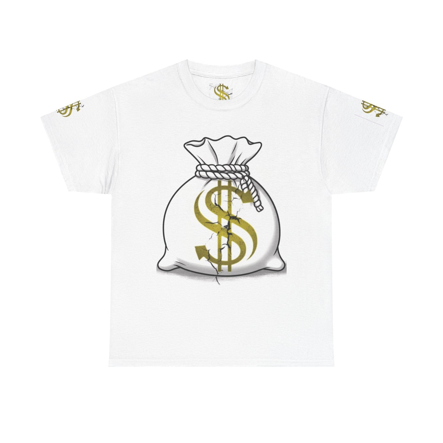 Unisex Heavy Cotton Tee - Hustle Up Get the Bag, Graphic T-Shirt, Motivational Shirt, Entrepreneur Gift, Inspiring Tee, Work Hard Tee