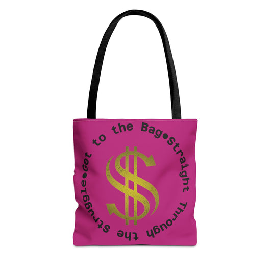 Tote Bag, Road to the Bag: Straight Through the Struggle, Grocery Bag, Shopping Bag, Carryall Tote, Canvas Tote Bag, Reusable Bag