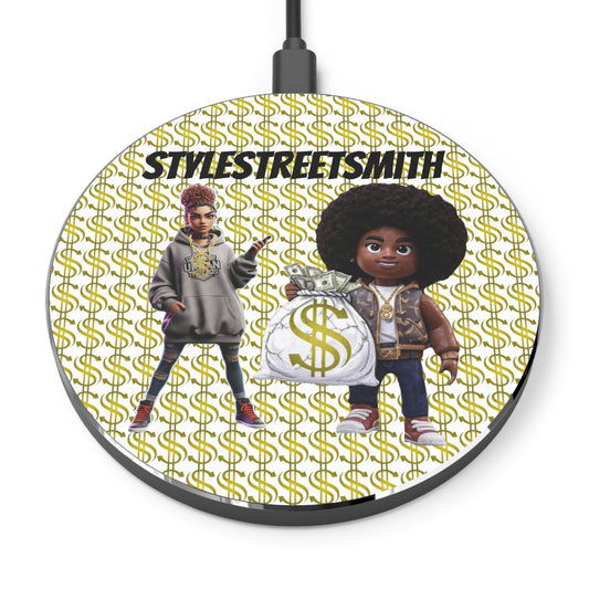 Trendy Wireless Charger with Stylish Street Art Design - Perfect for Urban Lifestyle