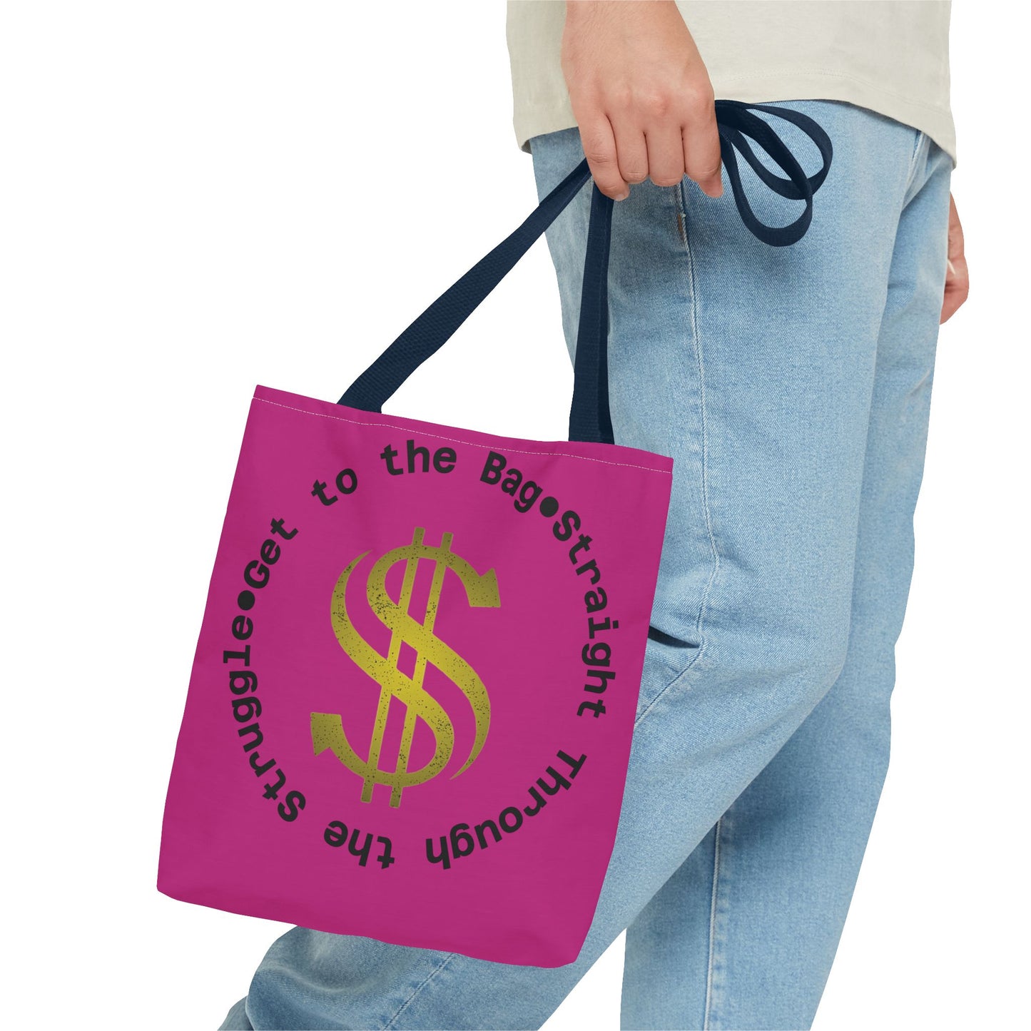 Tote Bag, Road to the Bag: Straight Through the Struggle, Grocery Bag, Shopping Bag, Carryall Tote, Canvas Tote Bag, Reusable Bag