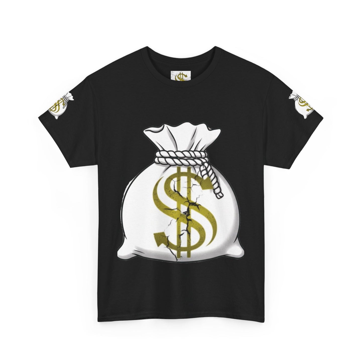 Unisex Heavy Cotton Tee - Hustle Up Get the Bag, Graphic T-Shirt, Motivational Shirt, Entrepreneur Gift, Inspiring Tee, Work Hard Tee