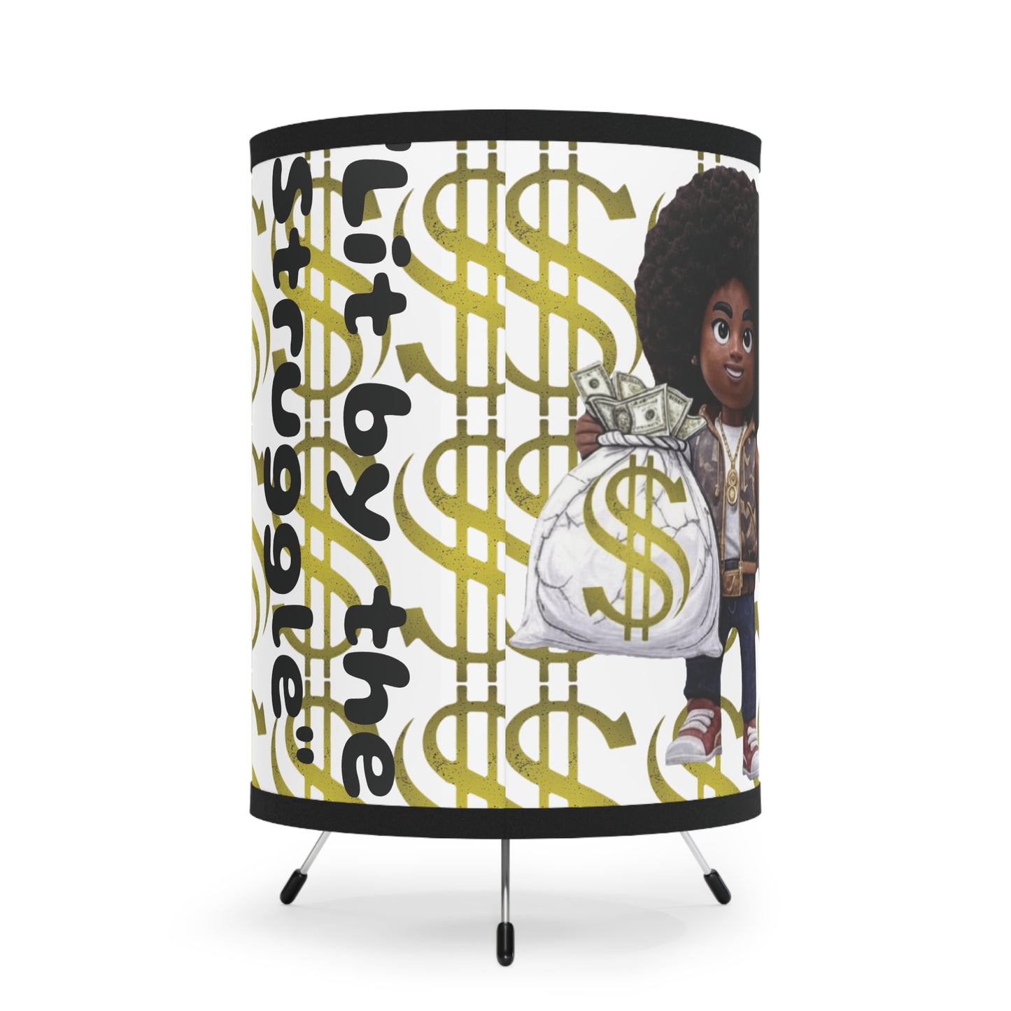 Stylish Dollar Sign Tripod Lamp, Modern Lighting Decor, Unique Gift for Home, Office, or Graduation