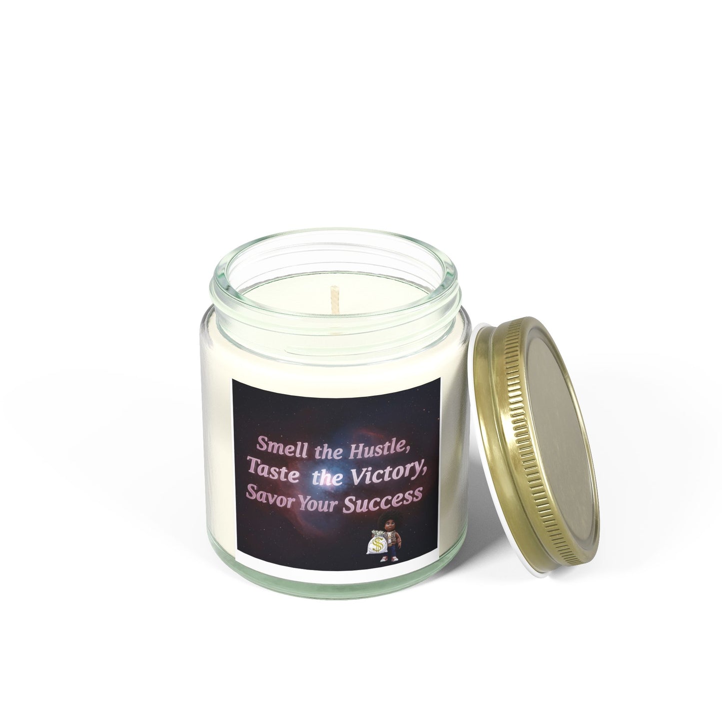 Inspirational Scented Candle - Smell the Hustle, Taste the Victory, Motivational Gift, Home Decor, Relaxation, Self-Care, [...]