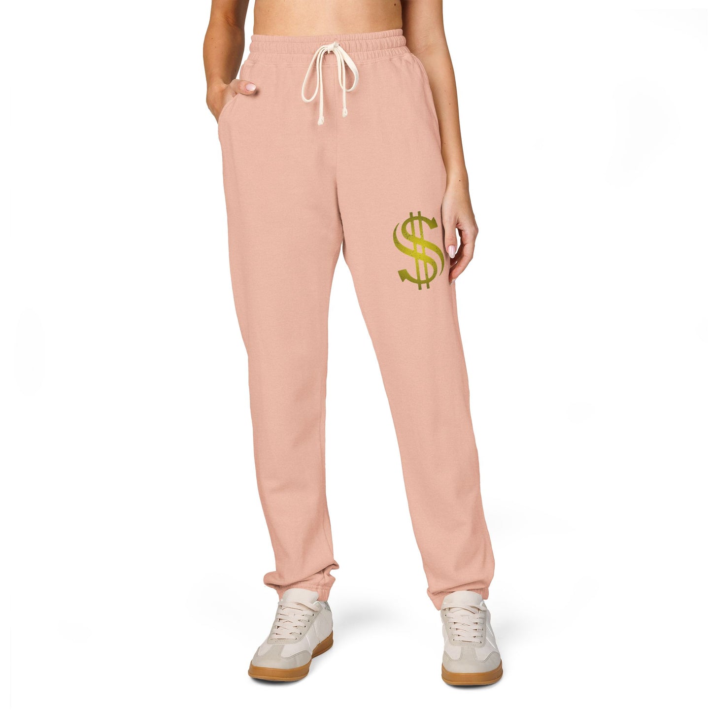 Vibrant Dollar Sign Fleece Sweatpants - Cozy Unisex Lounge Pants, Casual Wear, Gift for Him/Her, Street Style, Relaxation Outfit