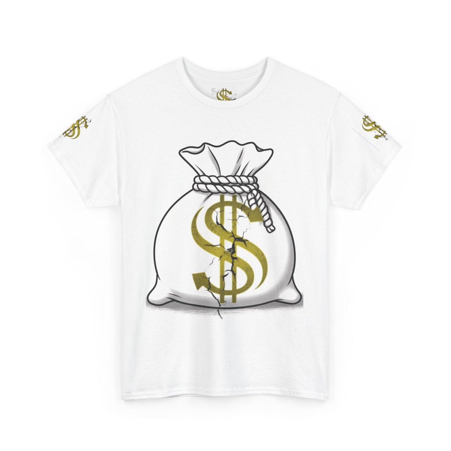 Unisex Heavy Cotton Tee - Hustle Up Get the Bag, Graphic T-Shirt, Motivational Shirt, Entrepreneur Gift, Inspiring Tee, Work Hard Tee