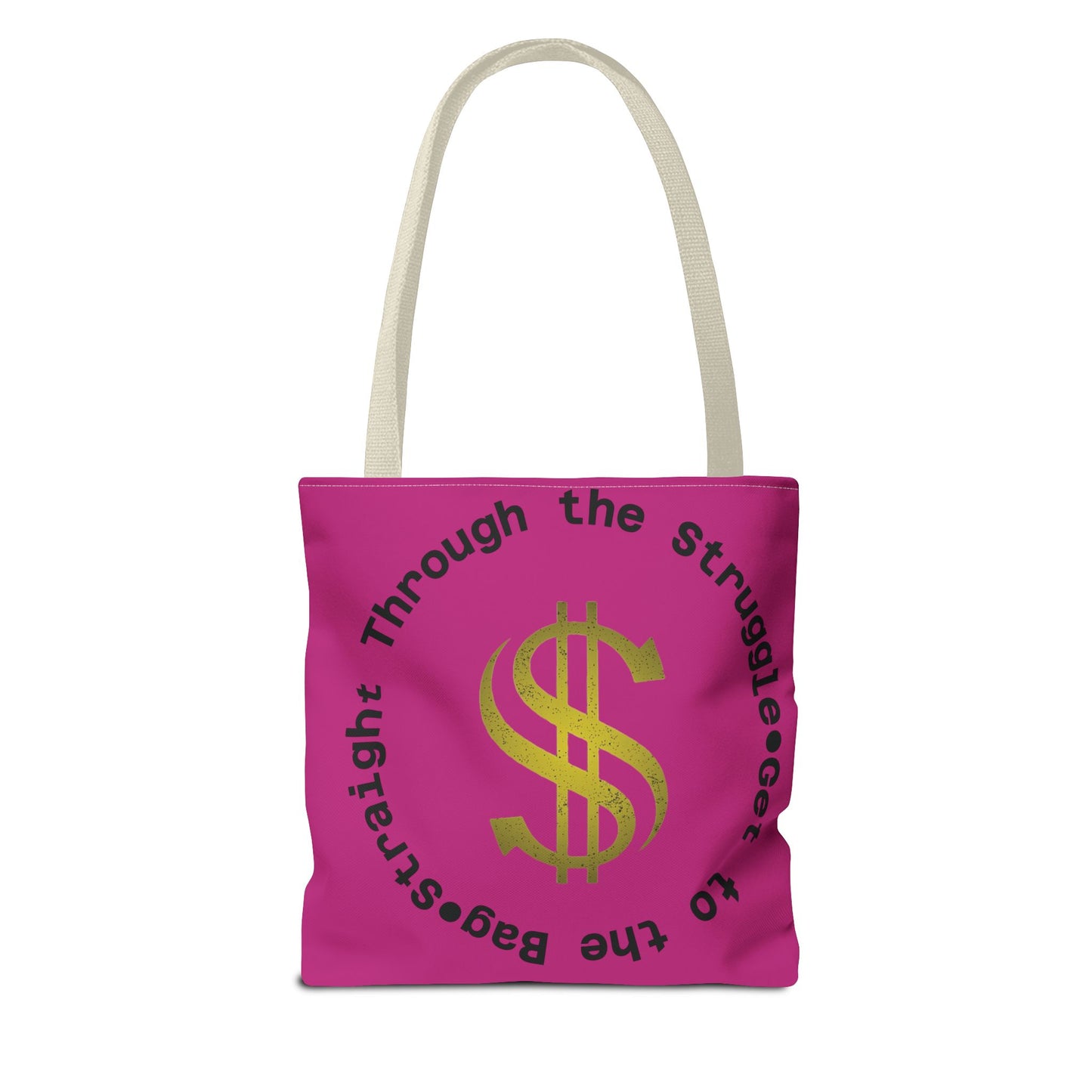 Tote Bag, Road to the Bag: Straight Through the Struggle, Grocery Bag, Shopping Bag, Carryall Tote, Canvas Tote Bag, Reusable Bag