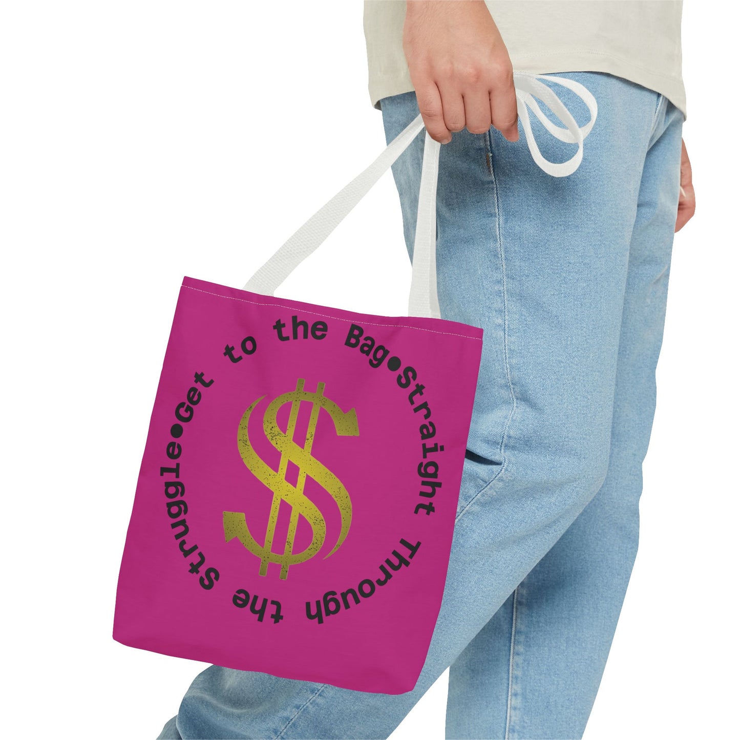 Tote Bag, Road to the Bag: Straight Through the Struggle, Grocery Bag, Shopping Bag, Carryall Tote, Canvas Tote Bag, Reusable Bag
