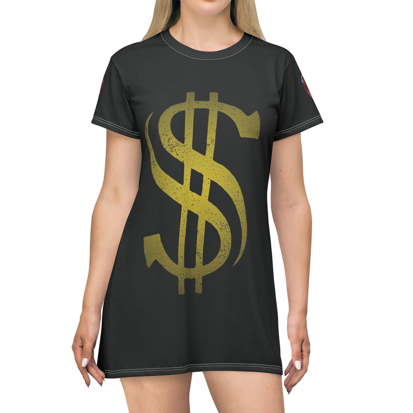 T-Shirt Dress with Urban Luxury Background Design&quot; // A title for the product listing