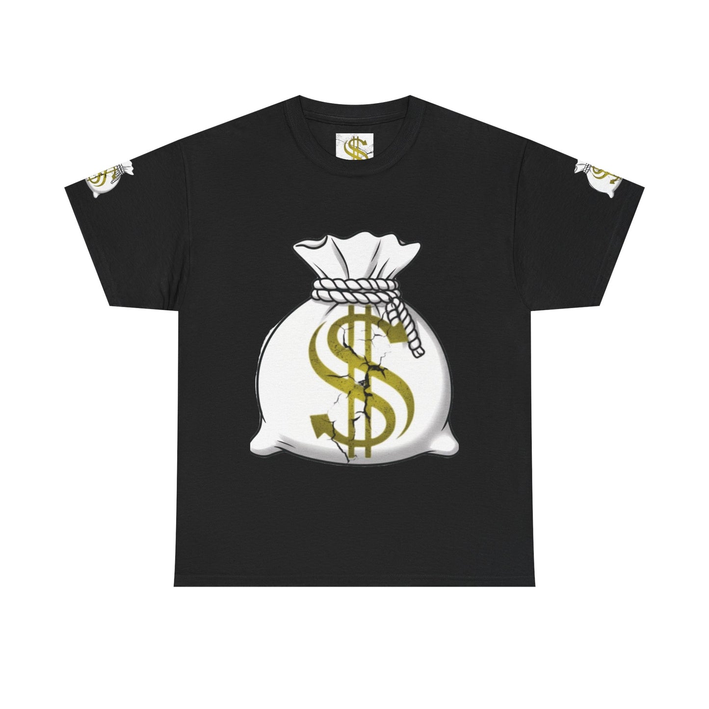 Unisex Heavy Cotton Tee - Hustle Up Get the Bag, Graphic T-Shirt, Motivational Shirt, Entrepreneur Gift, Inspiring Tee, Work Hard Tee