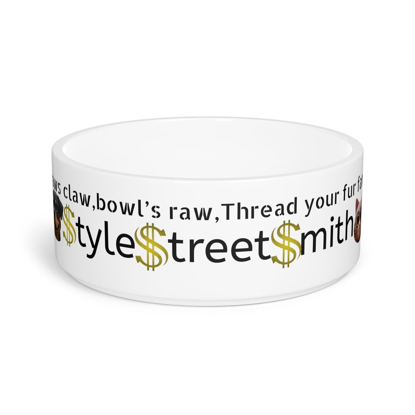 Stylish Pet Bowl for Trendy Pets, Unique Dog Bowl, Cat Bowl, Pet Lover Gift, Customizable Pet Dish