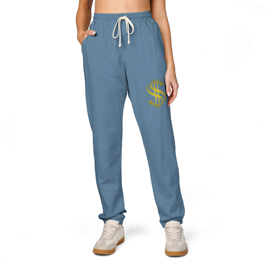 Vibrant Dollar Sign Fleece Sweatpants - Cozy Unisex Lounge Pants, Casual Wear, Gift for Him/Her, Street Style, Relaxation Outfit