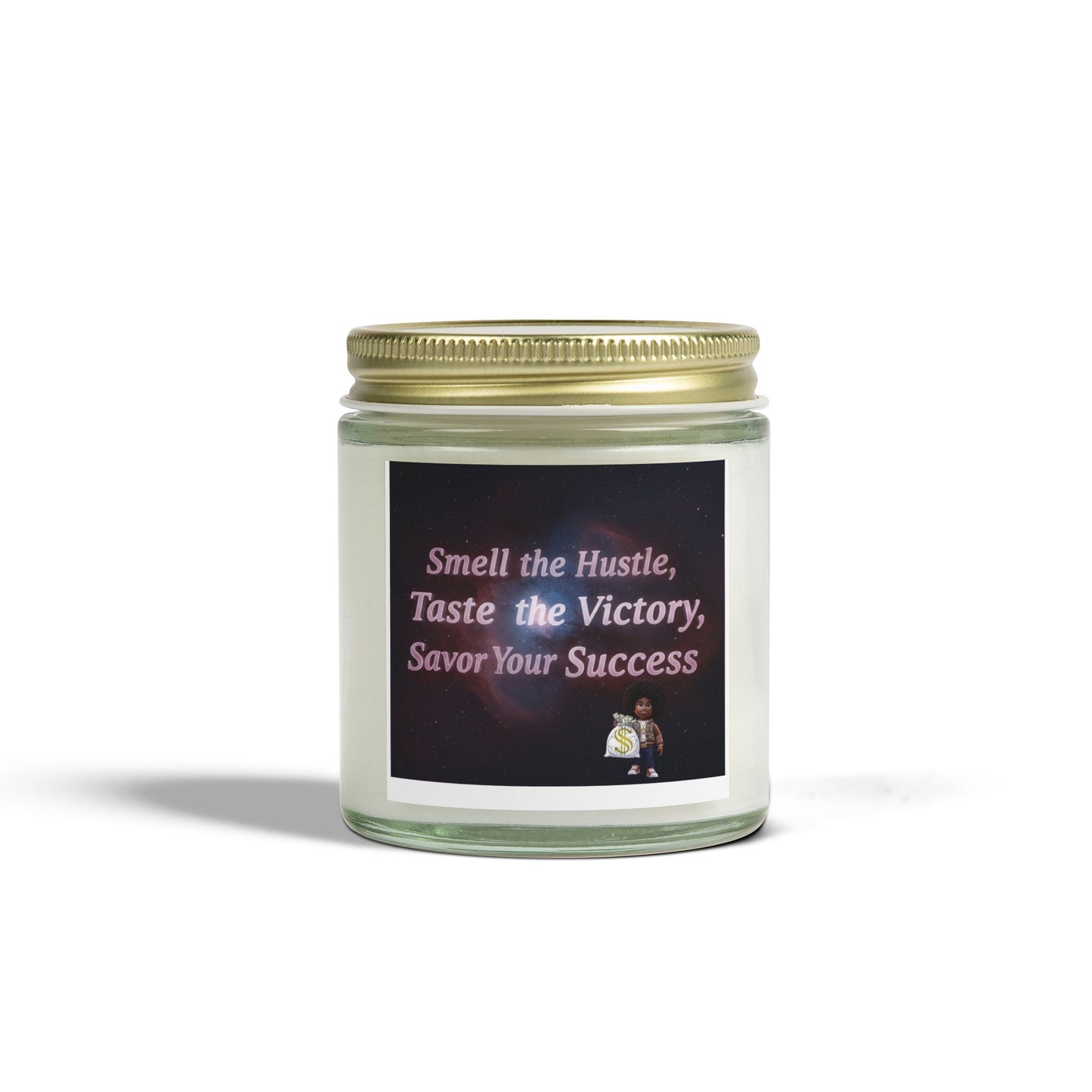 Inspirational Scented Candle - Smell the Hustle, Taste the Victory, Motivational Gift, Home Decor, Relaxation, Self-Care, [...]