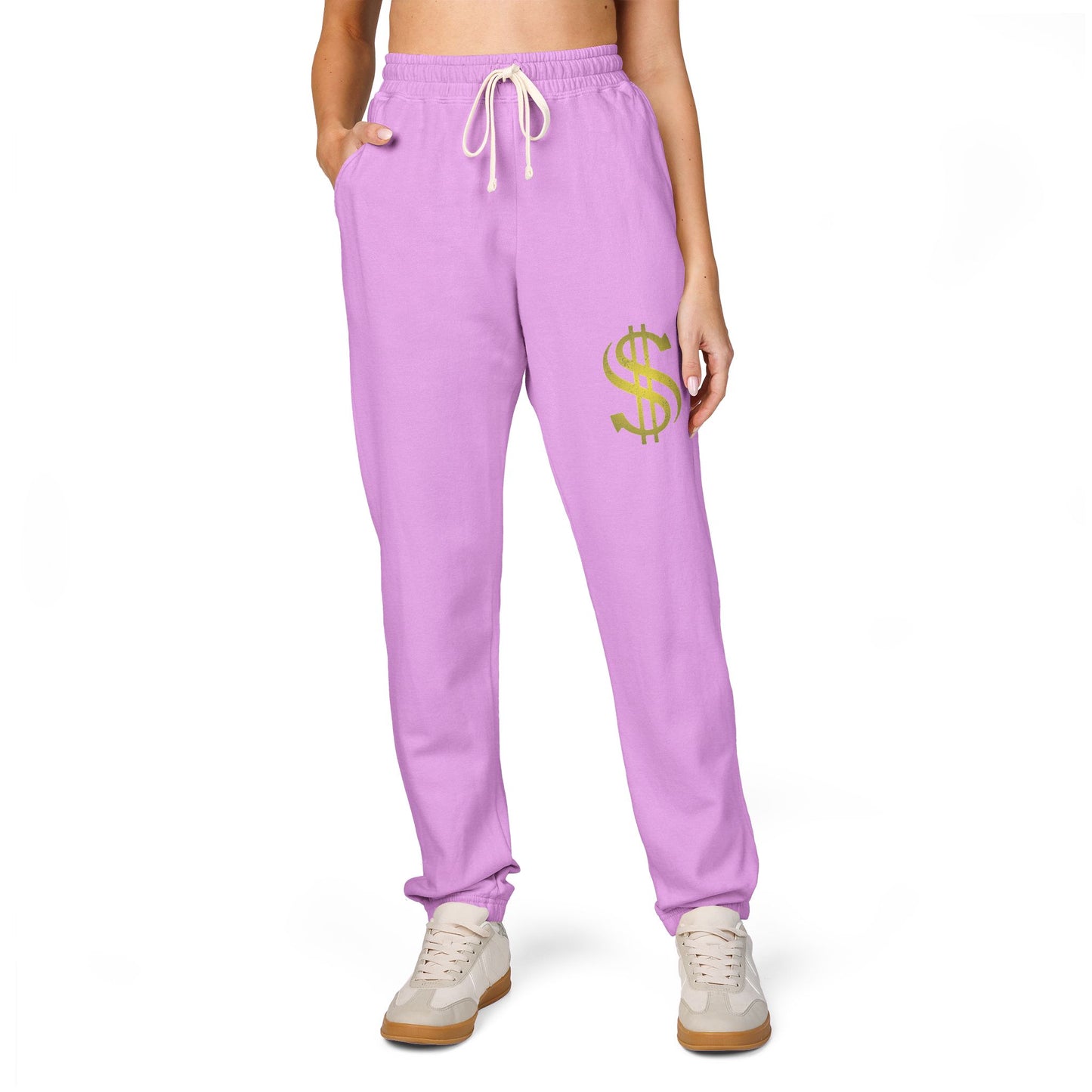 Vibrant Dollar Sign Fleece Sweatpants - Cozy Unisex Lounge Pants, Casual Wear, Gift for Him/Her, Street Style, Relaxation Outfit