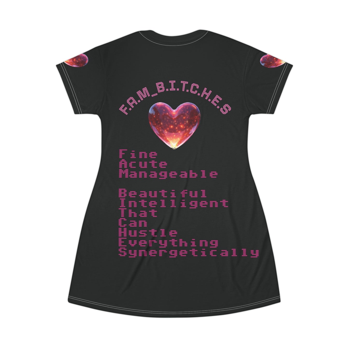 T-Shirt Dress with Urban Luxury Background Design&quot; // A title for the product listing